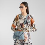 FENDI Mamma Baguette Medium Mercury blue nappa leather bag - Image 2